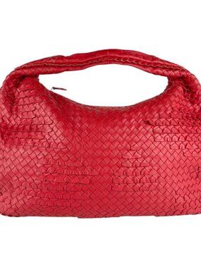 Bottega Veneta Handbag Intrecciato Leather Red